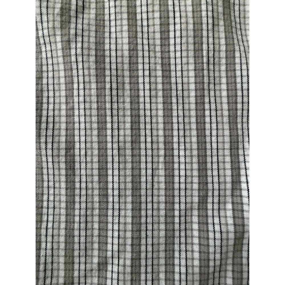 Armani Exchange Short Sleeve Button Up Shirt White Gray Check Pocket Medium JBHS - Picture 3 of 10